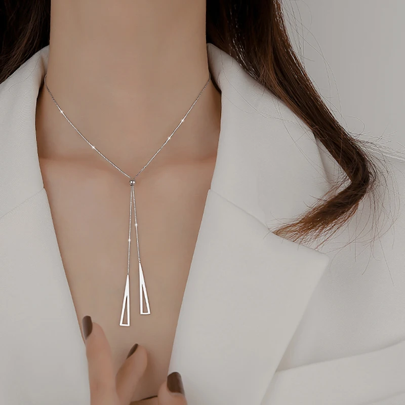 New 925 Sterling Silver Necklace Charm Distinctive Geometric Shape Pendant Choker Birthday Gift Women's Fine Jewelry
New 925 Sterling Silver Necklace Charm Distinctive Geometric Shape Pendant Choker Birthday Gift Women's Fine Jewelry