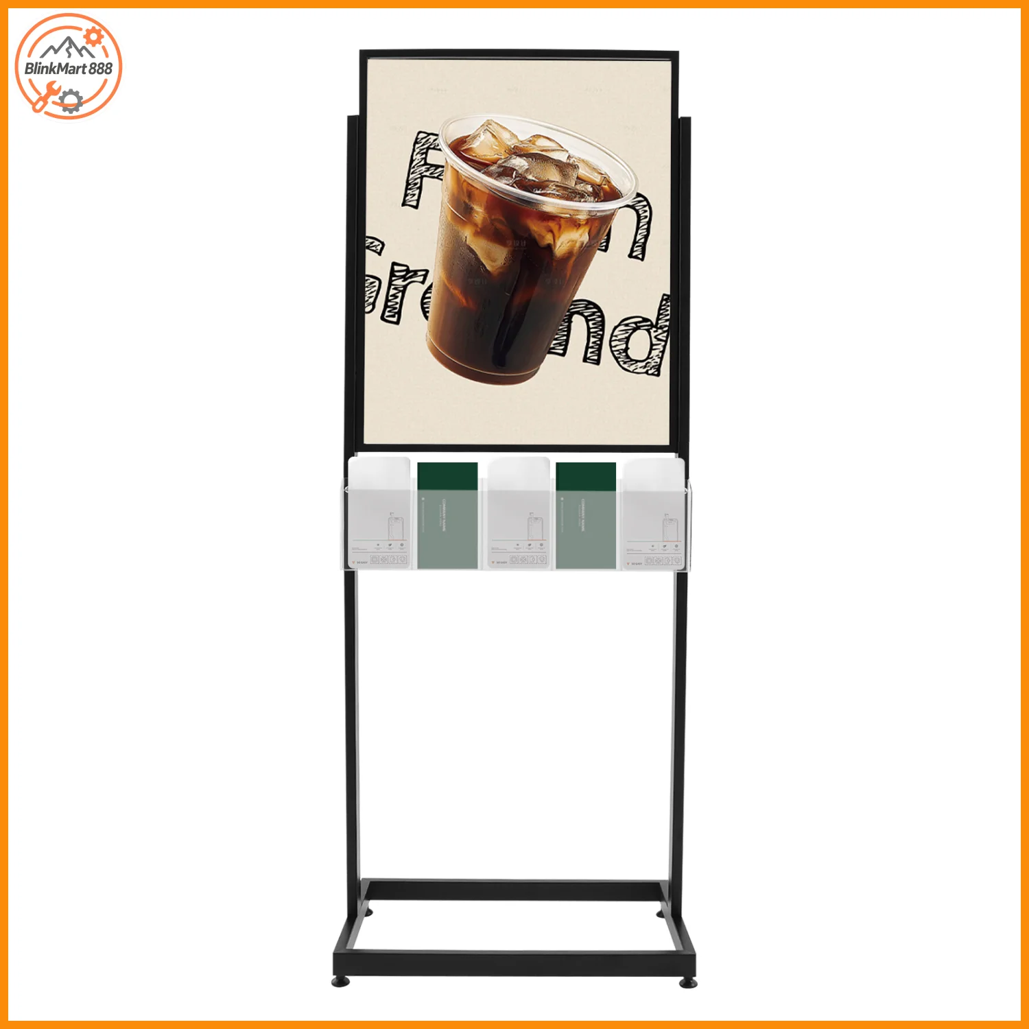Sturdy Freestanding Sign Holder| Vertical Floor Poster Stand with 5 Pocket| Metal Brochure Display Stand
Sturdy Freestanding Sign Holder| Vertical Floor Poster Stand with 5 Pocket| Metal Brochure Display Stand