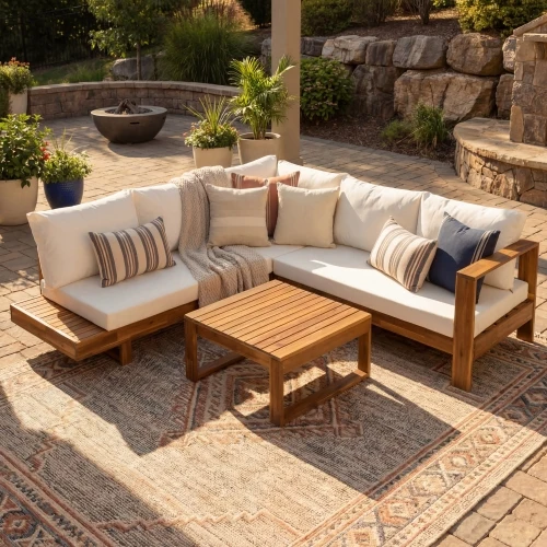 #4-Piece Modern Solid Acacia Wood Outdoor Patio Sofa Set With Coffee Table Waterproof
#4-Piece Modern Solid Acacia Wood Outdoor Patio Sofa Set With Coffee Table Waterproof