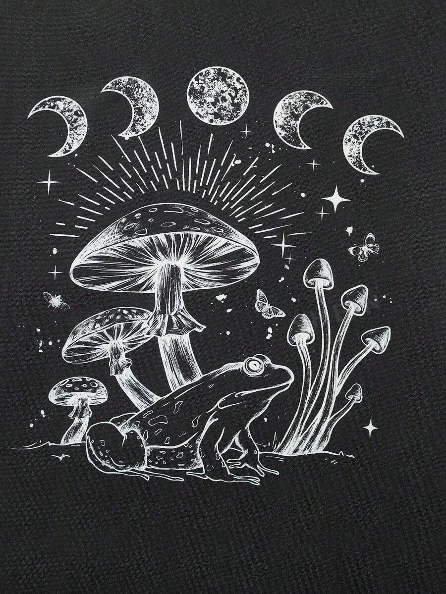 Womens Sleepwear Set With Mushroom Moon Print, Knit Polyester Pajamas, Crew Neck, All Season Loungewear
Womens Sleepwear Set With Mushroom Moon Print, Knit Polyester Pajamas, Crew Neck, All Season Loungewear