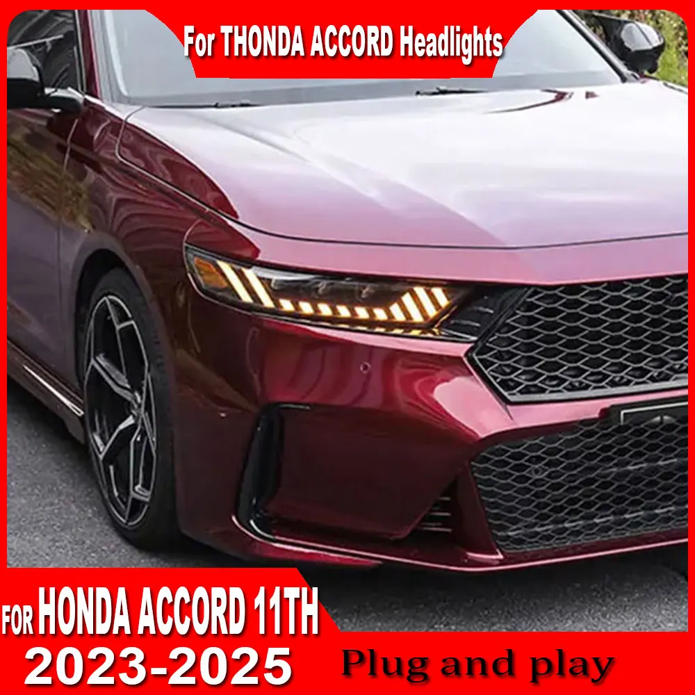 Автомобильные фары для Honda Accord, светодиодные фары 2023-2025, фары Accord DRL, указатель поворота, дальний свет, линза проектора «ангельский глаз»
Автомобильные фары для Honda Accord, светодиодные фары 2023-2025, фары Accord DRL, указатель поворота, дальний свет, линза проектора «ангельский глаз»