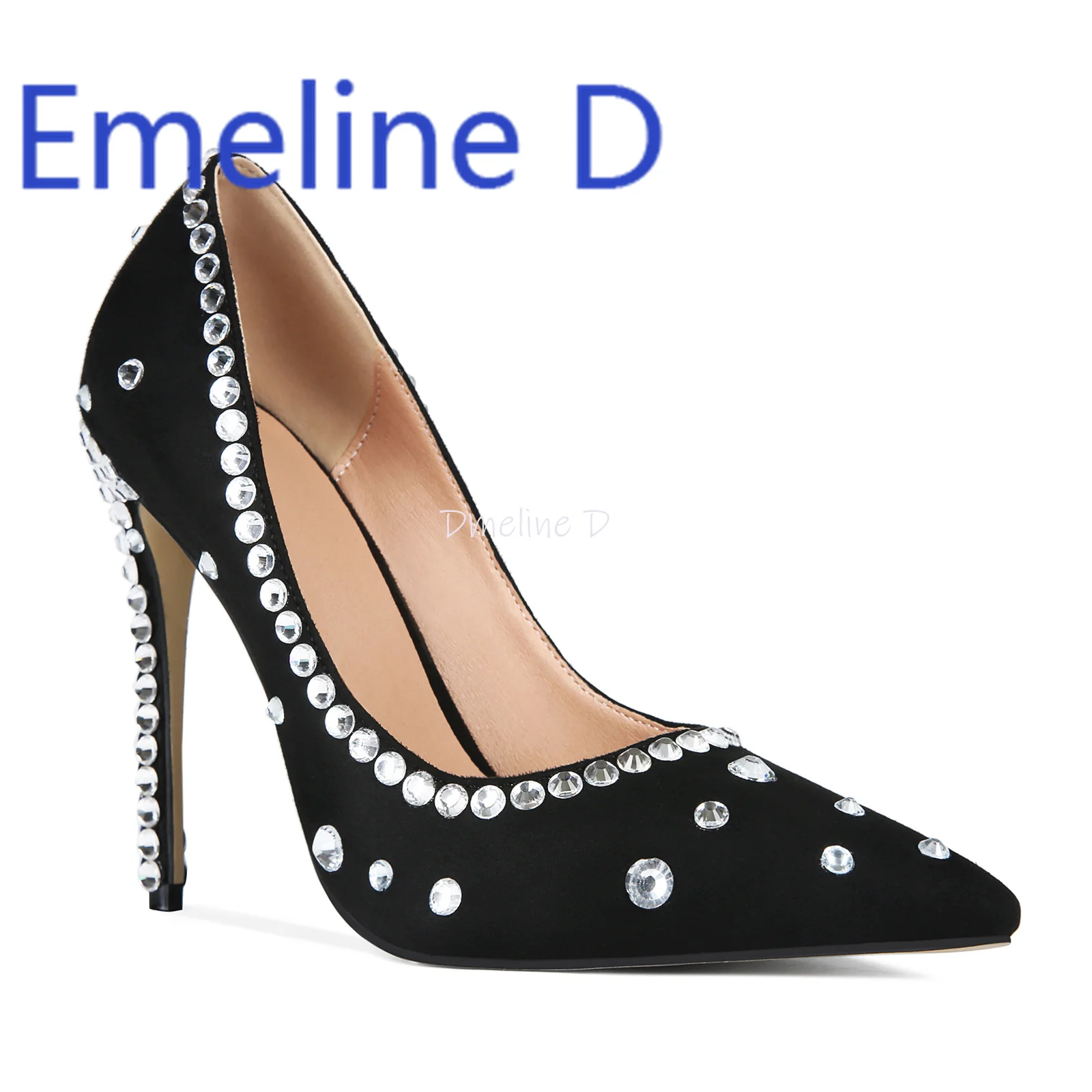 Black Pointed High-Heeled Shoes with Fashionable and Sexy Rhinestone Design Suede Party Fashion and Detailed Follow-Up Shoes
Black Pointed High-Heeled Shoes with Fashionable and Sexy Rhinestone Design Suede Party Fashion and Detailed Follow-Up Shoes
