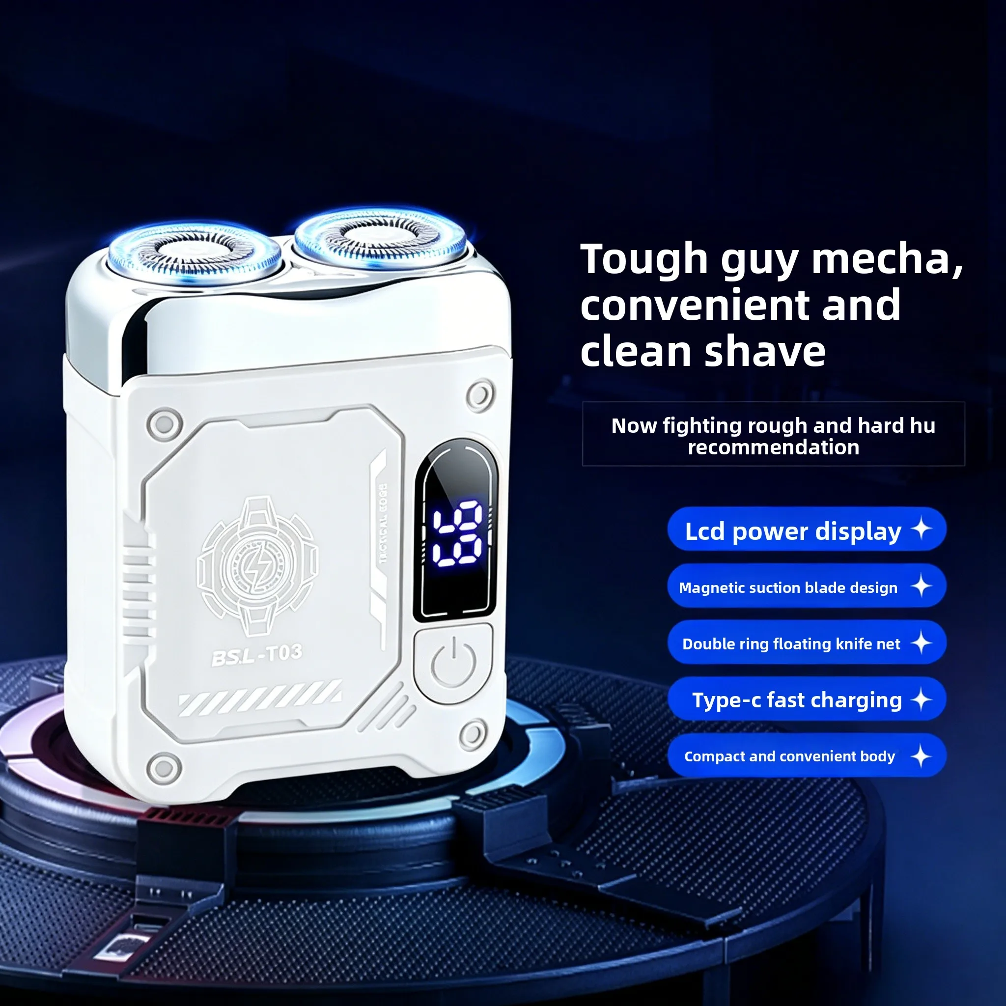 Electric Shaver MINI Magnetic Suction Dual Blade USB Charging Portable Men's Electric Motor A Style Shaver
Electric Shaver MINI Magnetic Suction Dual Blade USB Charging Portable Men's Electric Motor A Style Shaver