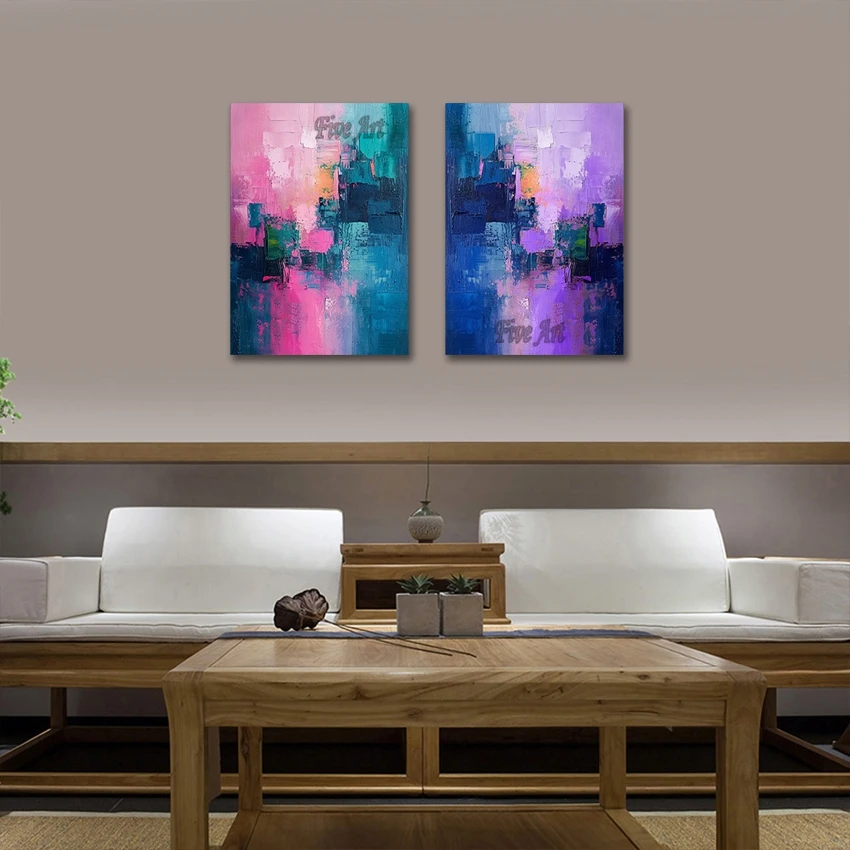 Украшение стен дома, 2 шт., мастихин, холст, современные абстрактные акриловые картины маслом, безрамные, картина для гостиной
Украшение стен дома, 2 шт., мастихин, холст, современные абстрактные акриловые картины маслом, безрамные, картина для гостиной
