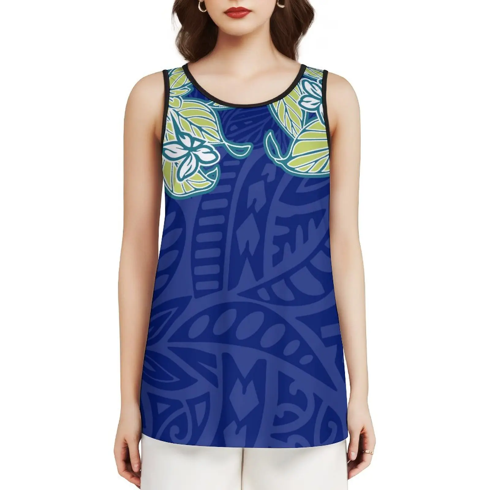 Wholesale Custom Polynesian Fashion Print Women Casual Vest Sleeveless Vest Minimalist Vests Top
Wholesale Custom Polynesian Fashion Print Women Casual Vest Sleeveless Vest Minimalist Vests Top