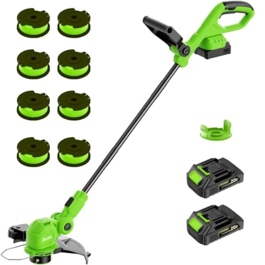 12-inch 20V Cordless String Trimmer with Charger 2 X 2.0Ah Battery Powered Grass Mover with Auto Line Feed 2 in 1 Lawn Edger wi
12-inch 20V Cordless String Trimmer with Charger 2 X 2.0Ah Battery Powered Grass Mover with Auto Line Feed 2 in 1 Lawn Edger wi