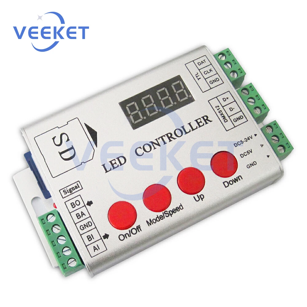 DC5-12V LED Full-Color Single-Port Controller Max 2048 Point Multiple Synchronous Light Bar Module Point Light Source Controller
DC5-12V LED Full-Color Single-Port Controller Max 2048 Point Multiple Synchronous Light Bar Module Point Light Source Controller