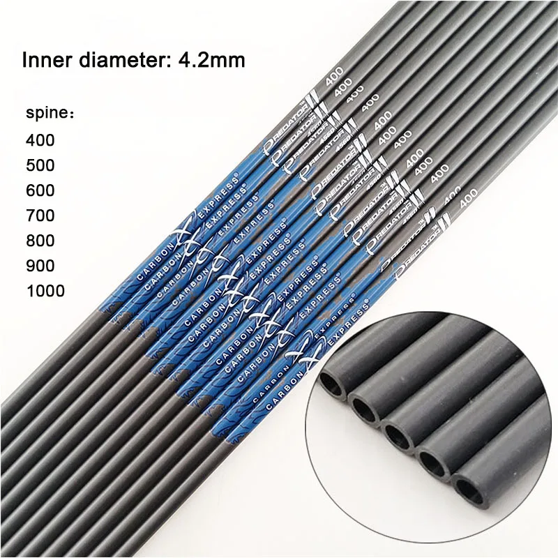 12pcs Pure Carbon Arrow Shaft ID4.2/ ID6.2mm Spine400 500 600 700 800 900 1000 with for Recurve/Compound/ American Bow Arrow
12pcs Pure Carbon Arrow Shaft ID4.2/ ID6.2mm Spine400 500 600 700 800 900 1000 with for Recurve/Compound/ American Bow Arrow
