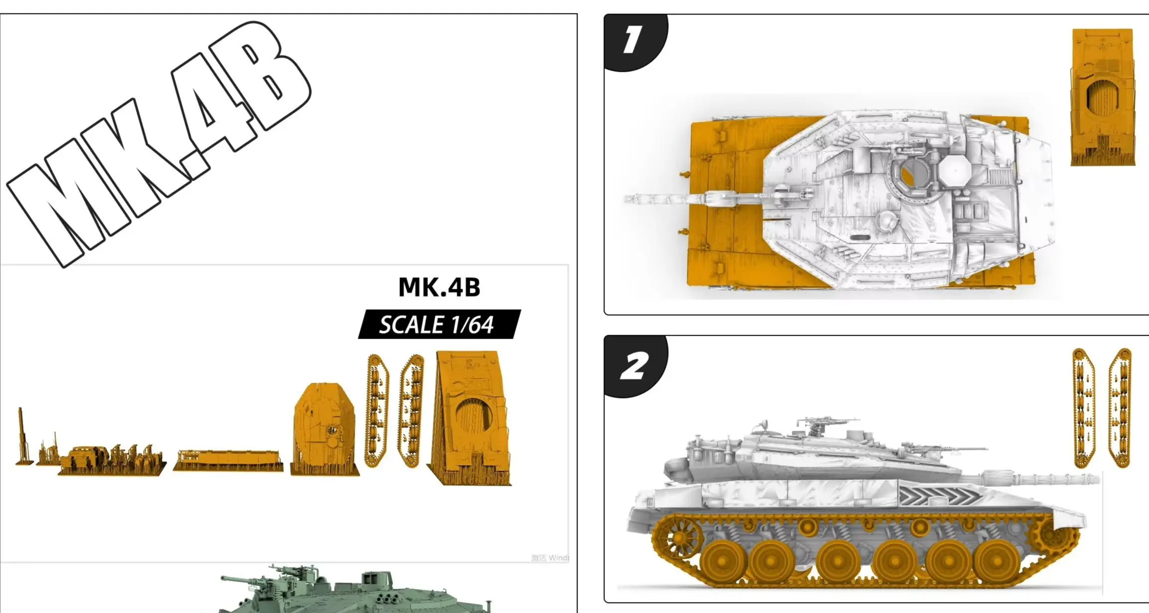Israel Merkava MK.4B Main Battle Tank MRY-SFW SS765 1/48 1/64 S Scale Military Model Kit
Israel Merkava MK.4B Main Battle Tank MRY-SFW SS765 1/48 1/64 S Scale Military Model Kit
