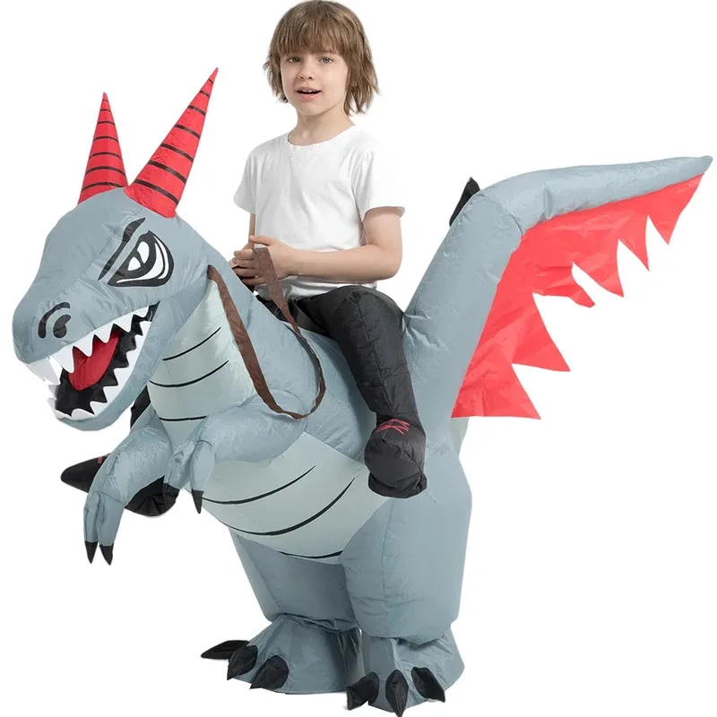 Inflatable Dragon Rider Costume For Halloween Fancy Dress Blow Up Dinosaur Outfit With Wings And Horns Cosplay Suit
Inflatable Dragon Rider Costume For Halloween Fancy Dress Blow Up Dinosaur Outfit With Wings And Horns Cosplay Suit