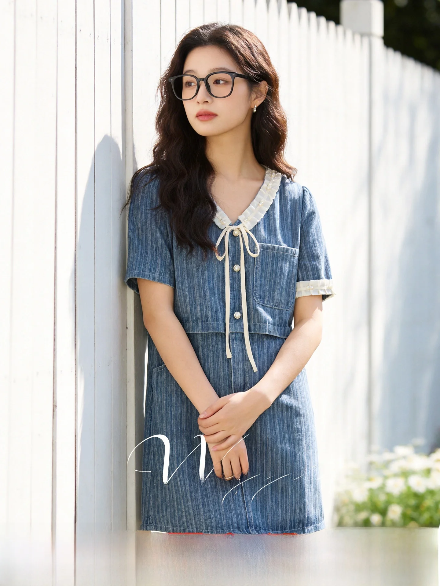 plus Size Women's Dress Summer New Style Plaid Denim Skirt High Waist A-Line Cotton Gown with Doll Collar Commuter Style
plus Size Women's Dress Summer New Style Plaid Denim Skirt High Waist A-Line Cotton Gown with Doll Collar Commuter Style