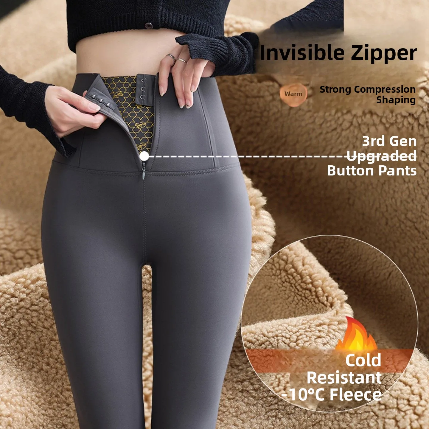 Fce Lined High Waist Yoga Pants Women's Outerwear Winter Thi Warm Tight Zipper arkskin Pants Butt Lifting Casual Wear
Fce Lined High Waist Yoga Pants Women's Outerwear Winter Thi Warm Tight Zipper arkskin Pants Butt Lifting Casual Wear