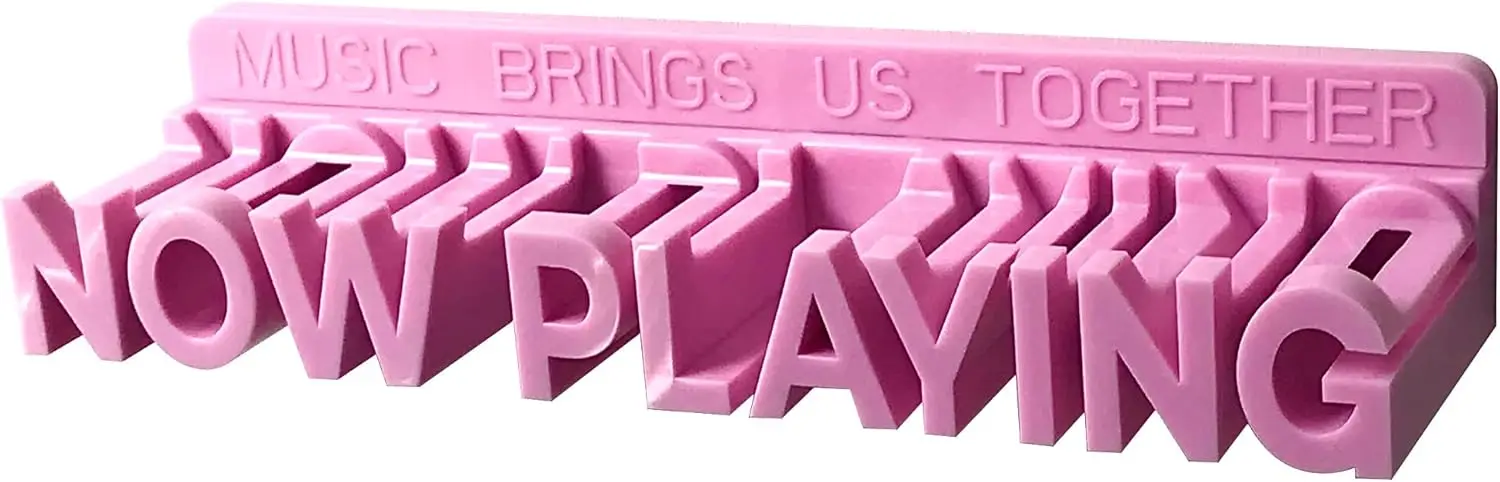 3D Wall Mounted & Tabletop Record Holder, Now Spinning, Pink Vinyl Display for Home Office Decor
3D Wall Mounted & Tabletop Record Holder, Now Spinning, Pink Vinyl Display for Home Office Decor