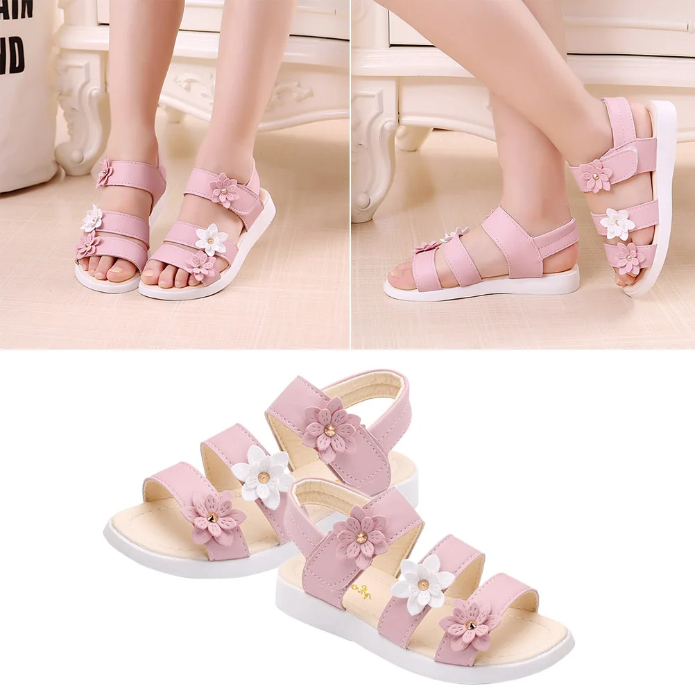 Girls Flower Sandals Pu Princess Sandals Kids Summer Shoes For Children Party Tutu Dress Matching Pink 29 Yards 17.9Cm
Girls Flower Sandals Pu Princess Sandals Kids Summer Shoes For Children Party Tutu Dress Matching Pink 29 Yards 17.9Cm