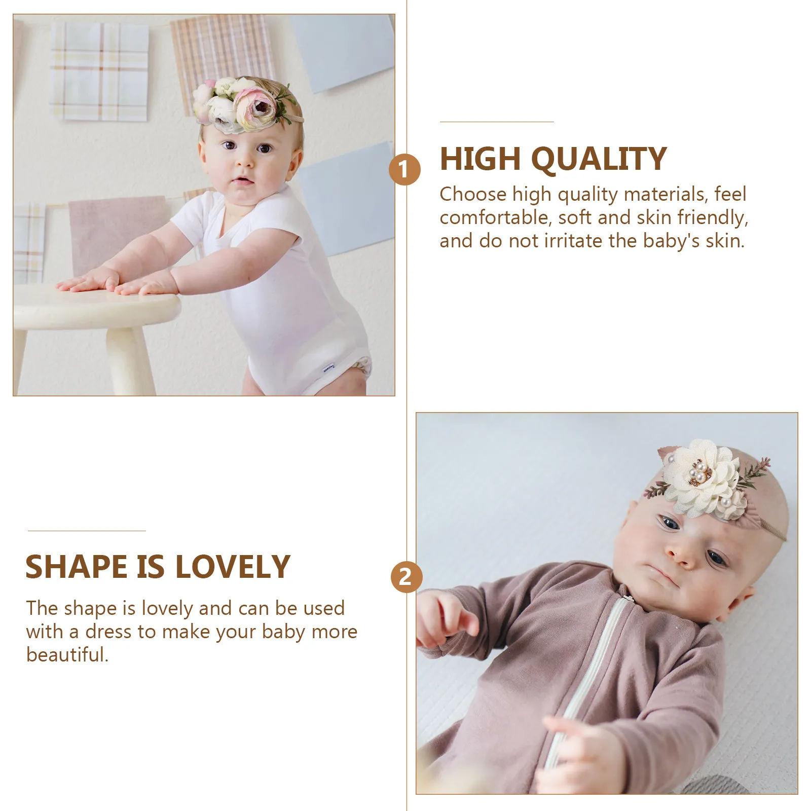 3 шт., повязки на голову с цветочным узором, розовые, бежевые, высокоэластичные, из мягкой ткани, для маленьких девочек, реквизит для фотосессий, повязка на голову для малышей, головной убор для новорожденных
3 шт., повязки на голову с цветочным узором, розовые, бежевые, высокоэластичные, из мягкой ткани, для маленьких девочек, реквизит для фотосессий, повязка на голову для малышей, головной убор для новорожденных