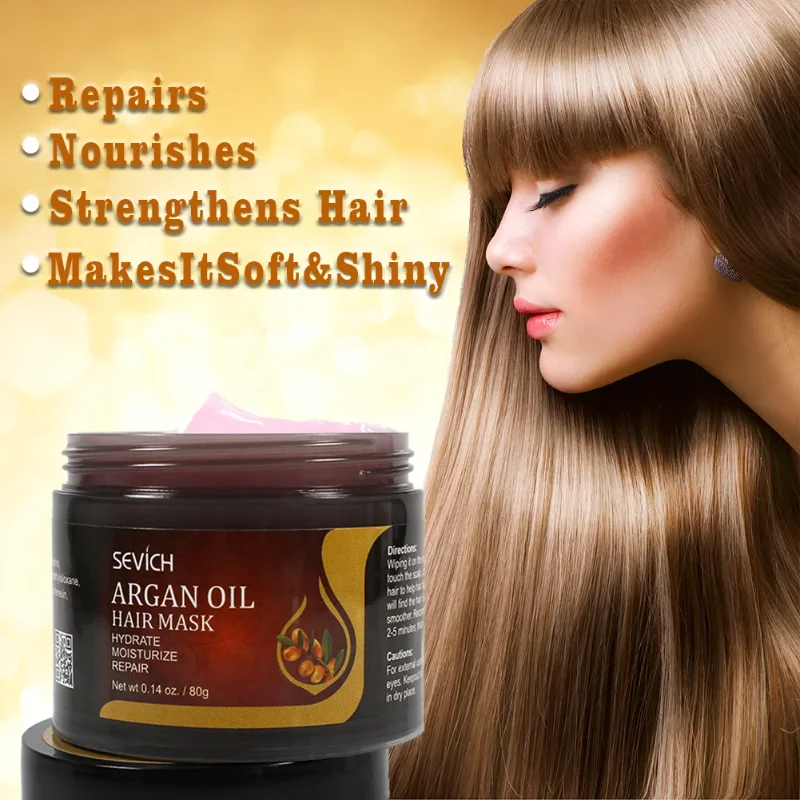 Sevich 80g Argan Oil Hair Mask Repairs Damage Restore Soft Good or All Types Keratin Hair & Scalp Treatment for Care
Sevich 80g Argan Oil Hair Mask Repairs Damage Restore Soft Good or All Types Keratin Hair & Scalp Treatment for Care