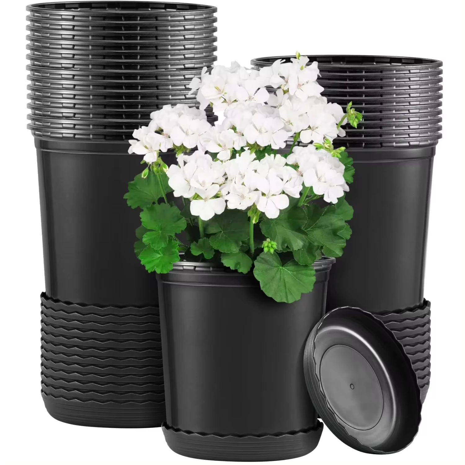 24 Pack Plant Pots with Drainage 6 Inch 0.5 Gallon Plants Flexible Nursery Pot Flower Pots Hole and Saucer Small planter pots
24 Pack Plant Pots with Drainage 6 Inch 0.5 Gallon Plants Flexible Nursery Pot Flower Pots Hole and Saucer Small planter pots