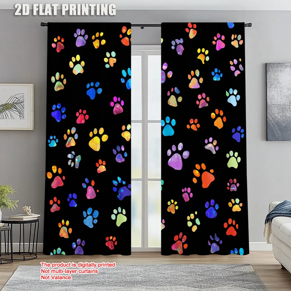 2pcs, spring summer Curtains Watercolor Colorful Paw Prints Semi-Sheer Curtains Versatile Polyester Fabric Art Deco Festive
2pcs, spring summer Curtains Watercolor Colorful Paw Prints Semi-Sheer Curtains Versatile Polyester Fabric Art Deco Festive
