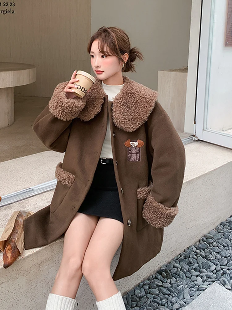 Thiened Woolen Coat Women's Mid-Length Casual Sle Warmth Guaranteed Cotton Lined Overcoat Spring Autumn Winter New Arrival
Thiened Woolen Coat Women's Mid-Length Casual Sle Warmth Guaranteed Cotton Lined Overcoat Spring Autumn Winter New Arrival