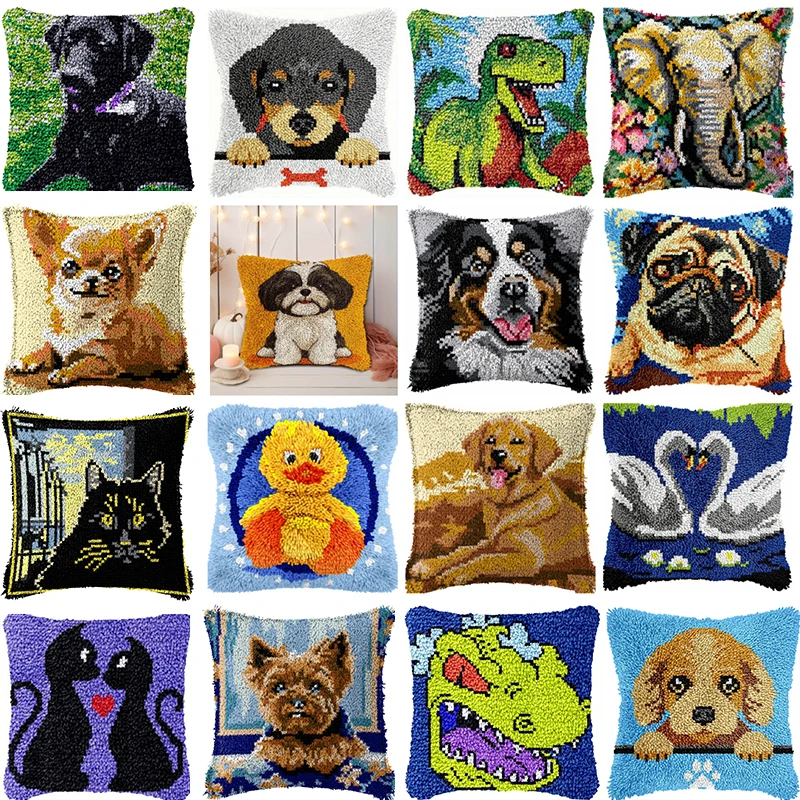 Cute Animals Embroidery Latch Hook Pillow Hooks Hand Knitted Embroidered Carpet Pillow Latch Hook Kits Cross Stitch Kit Decor
Cute Animals Embroidery Latch Hook Pillow Hooks Hand Knitted Embroidered Carpet Pillow Latch Hook Kits Cross Stitch Kit Decor