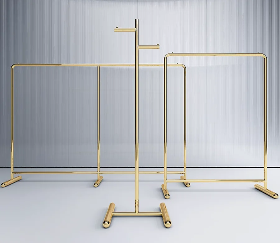 Clothing display rack, floor standing hanging clothes rack, exclusively for men's and women's clothing stores
Clothing display rack, floor standing hanging clothes rack, exclusively for men's and women's clothing stores