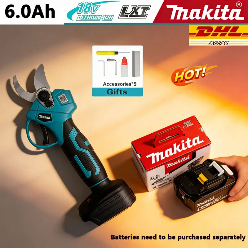 Makita 18V Battery 6.0Ah Cordless Electric Pruning And Cutting Garden Tool for Fruit Trees
Makita 18V Battery 6.0Ah Cordless Electric Pruning And Cutting Garden Tool for Fruit Trees