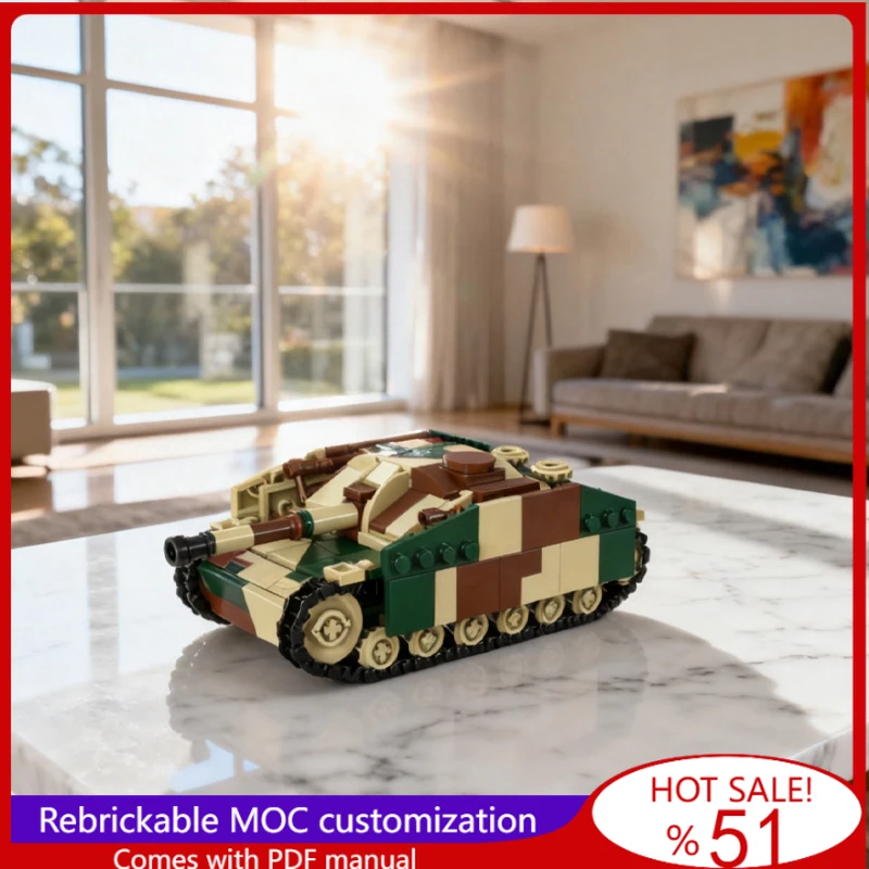 405 Parts MOC Star Battle Stug III Combat Tank Model Building Blocks Bricks Diy Creative Assembly Educational Toys Children Gift
405 Parts MOC Star Battle Stug III Combat Tank Model Building Blocks Bricks Diy Creative Assembly Educational Toys Children Gift
