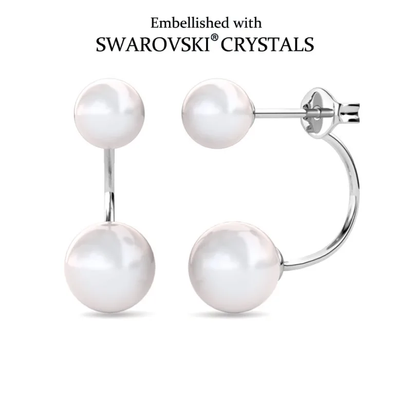 Daisini Двусторонние серьги-гвоздики с жемчугом спереди и сзади для женщин 2 в 1 Ювелирные изделия для ушей Латунь 18-каратное розовое золото Изящные подарки для вечеринок
Daisini Двусторонние серьги-гвоздики с жемчугом спереди и сзади для женщин 2 в 1 Ювелирные изделия для ушей Латунь 18-каратное розовое золото Изящные подарки для вечеринок