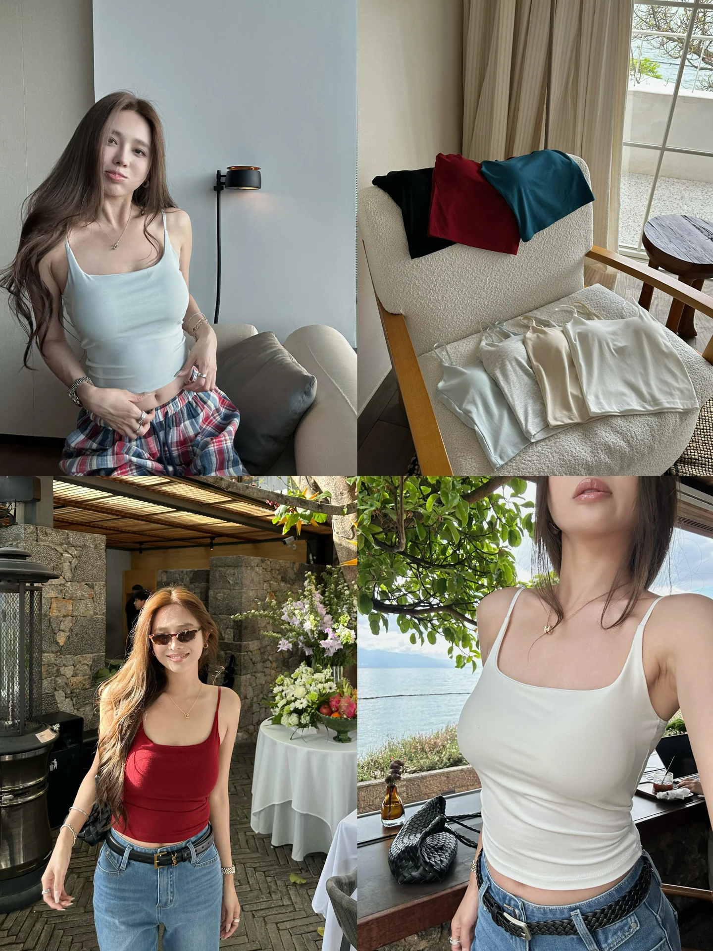 NanaByNana Versatile Multi-Color Strap Vest Women Summer Slim Fit Beautiful Back Lingerie Underwear Tank Top with Chest Pad
NanaByNana Versatile Multi-Color Strap Vest Women Summer Slim Fit Beautiful Back Lingerie Underwear Tank Top with Chest Pad