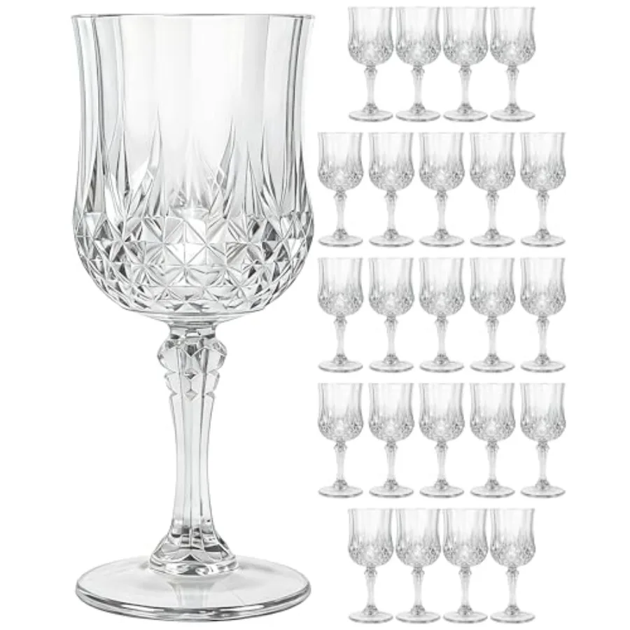 Plastic Wine Glasses Set, 7oz Vintage Goblets Shatterproof Unbreakable Reusable and Disposable, Drinking Glasses with Stem, for
Plastic Wine Glasses Set, 7oz Vintage Goblets Shatterproof Unbreakable Reusable and Disposable, Drinking Glasses with Stem, for