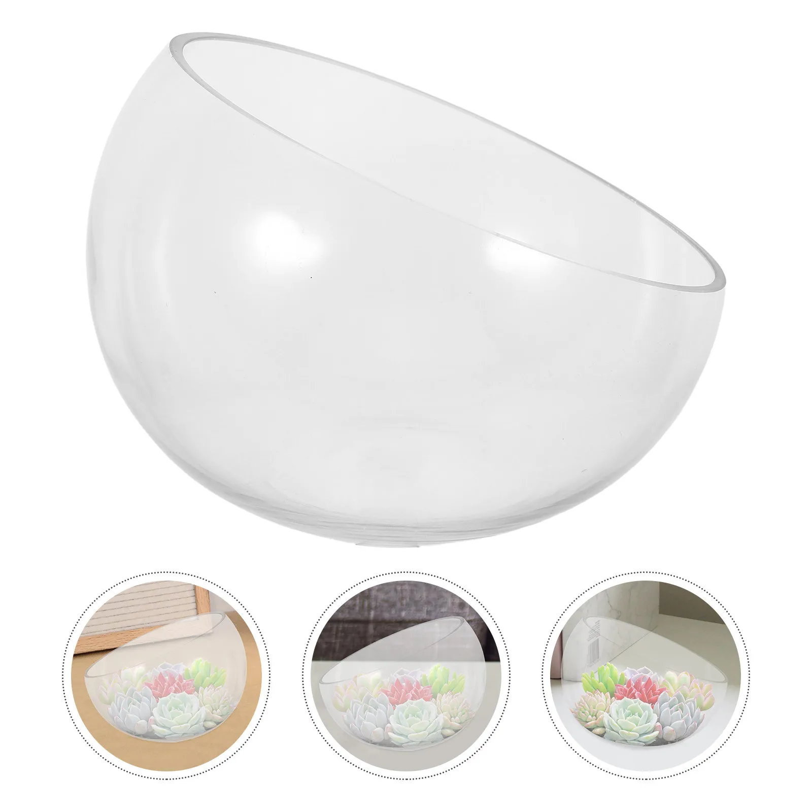 Half Round Water Culture Glass Flower Pot for Succulents Transparent Hydroponic Planter Floral Container for Desk Windowsill
Half Round Water Culture Glass Flower Pot for Succulents Transparent Hydroponic Planter Floral Container for Desk Windowsill