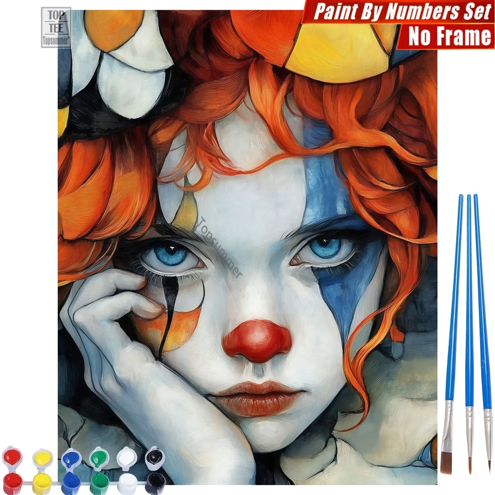 Clown Blue Eyes DIY Digital Oil Paint Set - Clown Orange Blue Abstract Wall Art Father'S Day Gift For Dad
Clown Blue Eyes DIY Digital Oil Paint Set - Clown Orange Blue Abstract Wall Art Father'S Day Gift For Dad