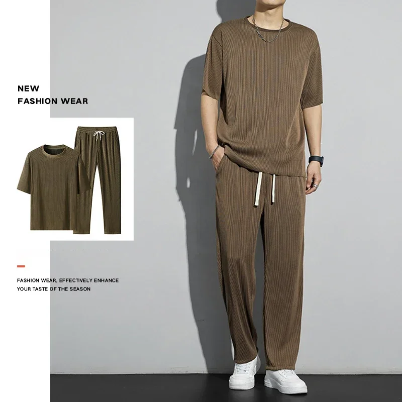 Ice Silk Sports Suit Men's Summer Thin 2024 New Casual Long Pants Short-sleeved T-shirt Quick Dry Clothes Set Tracksuit Men 4XL
Ice Silk Sports Suit Men's Summer Thin 2024 New Casual Long Pants Short-sleeved T-shirt Quick Dry Clothes Set Tracksuit Men 4XL