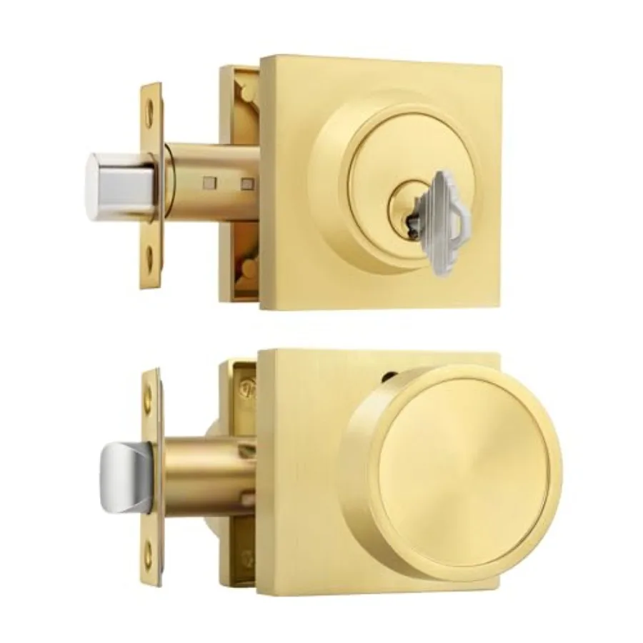 Door Knob Set with Deadbolt, Brushed Front Door Knob and Deadbolt Set, Brushed Brass Exterior DoorKnobs Heavy Duty Zinc Alloy P
Door Knob Set with Deadbolt, Brushed Front Door Knob and Deadbolt Set, Brushed Brass Exterior DoorKnobs Heavy Duty Zinc Alloy P
