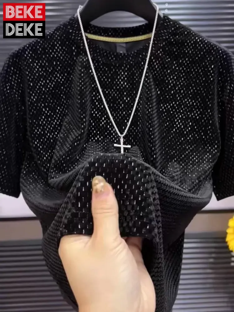 New Summer O Neck Mens Black Elastic T-shirt Youthful Style Male Daily Casual Short Sleeved T-shirts Fashion Pullover Tees Tops
New Summer O Neck Mens Black Elastic T-shirt Youthful Style Male Daily Casual Short Sleeved T-shirts Fashion Pullover Tees Tops