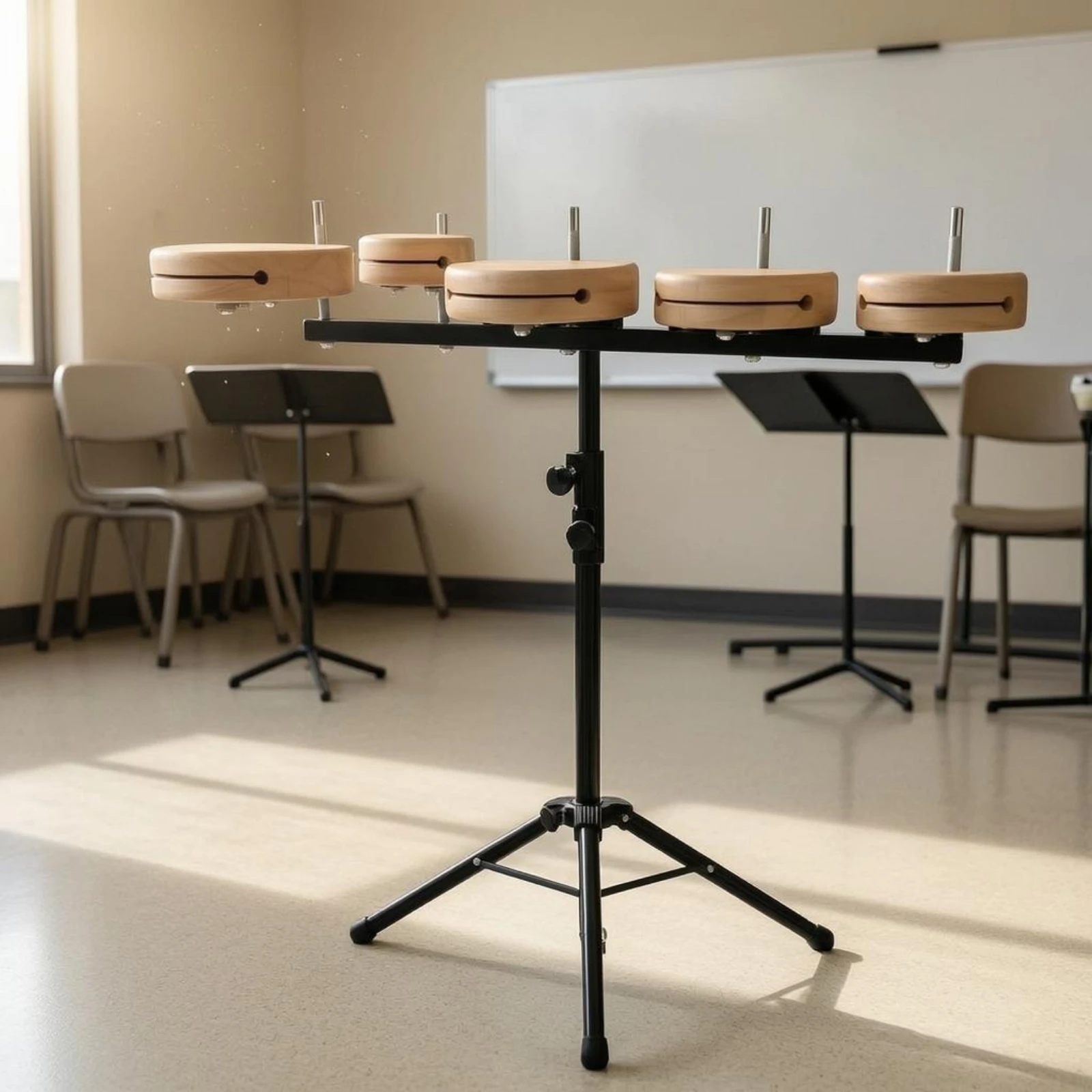 Five-Tone Instrument Natural Wood Wooden Percussion Set Standing Percussion Instrument Tripod Base Polished Edges
Five-Tone Instrument Natural Wood Wooden Percussion Set Standing Percussion Instrument Tripod Base Polished Edges