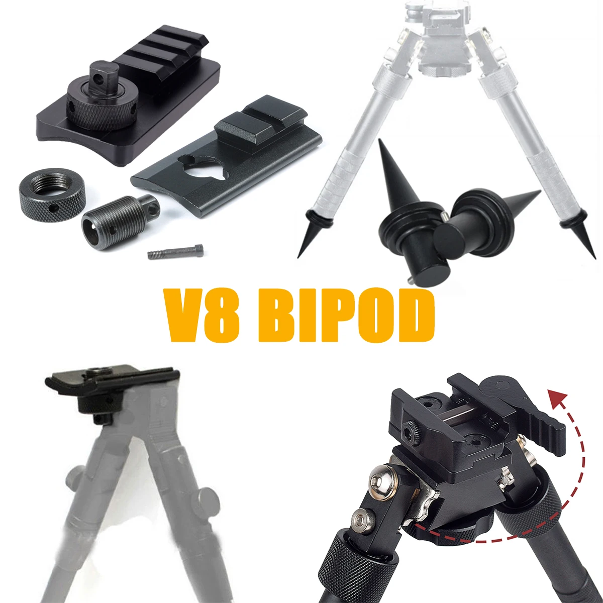 Tactical 3 slots Butterfly Tripod Adapter V8 Bipod Adapter Mount 20mm Sling Stud Picatinny Rail Base for AR15 AK47 M4 M16
Tactical 3 slots Butterfly Tripod Adapter V8 Bipod Adapter Mount 20mm Sling Stud Picatinny Rail Base for AR15 AK47 M4 M16