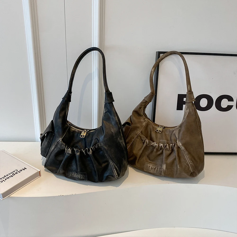 Vintage Women's Shoulder Bag Large Capacity Ladies Tote Purse Handbags Retro Solid Color Underarm Bag Girl Outdoor Daily Bag
Vintage Women's Shoulder Bag Large Capacity Ladies Tote Purse Handbags Retro Solid Color Underarm Bag Girl Outdoor Daily Bag