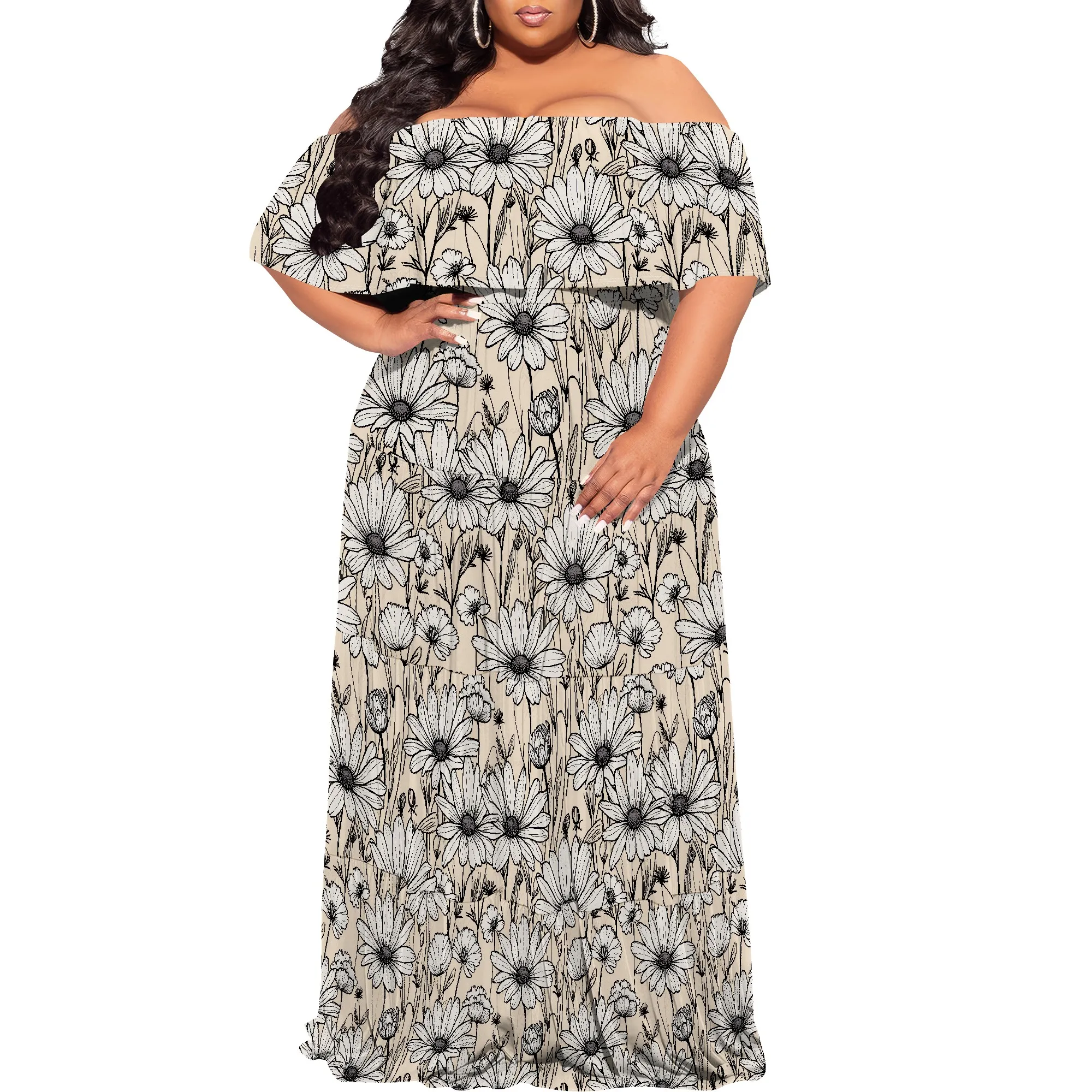 Women's Off The Shoulder Maxi Dress 2025 Summer Sleeveless Casual Slim Swing Formal Party Dresses
Women's Off The Shoulder Maxi Dress 2025 Summer Sleeveless Casual Slim Swing Formal Party Dresses