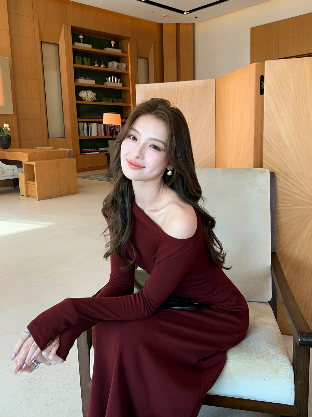 Maven Lin Casual Knitted Gown with Pleats Slim Fit Maxi A-Line Skirt One-oulder Boat Neline Women's Dr Cotton Blend
Maven Lin Casual Knitted Gown with Pleats Slim Fit Maxi A-Line Skirt One-oulder Boat Neline Women's Dr Cotton Blend