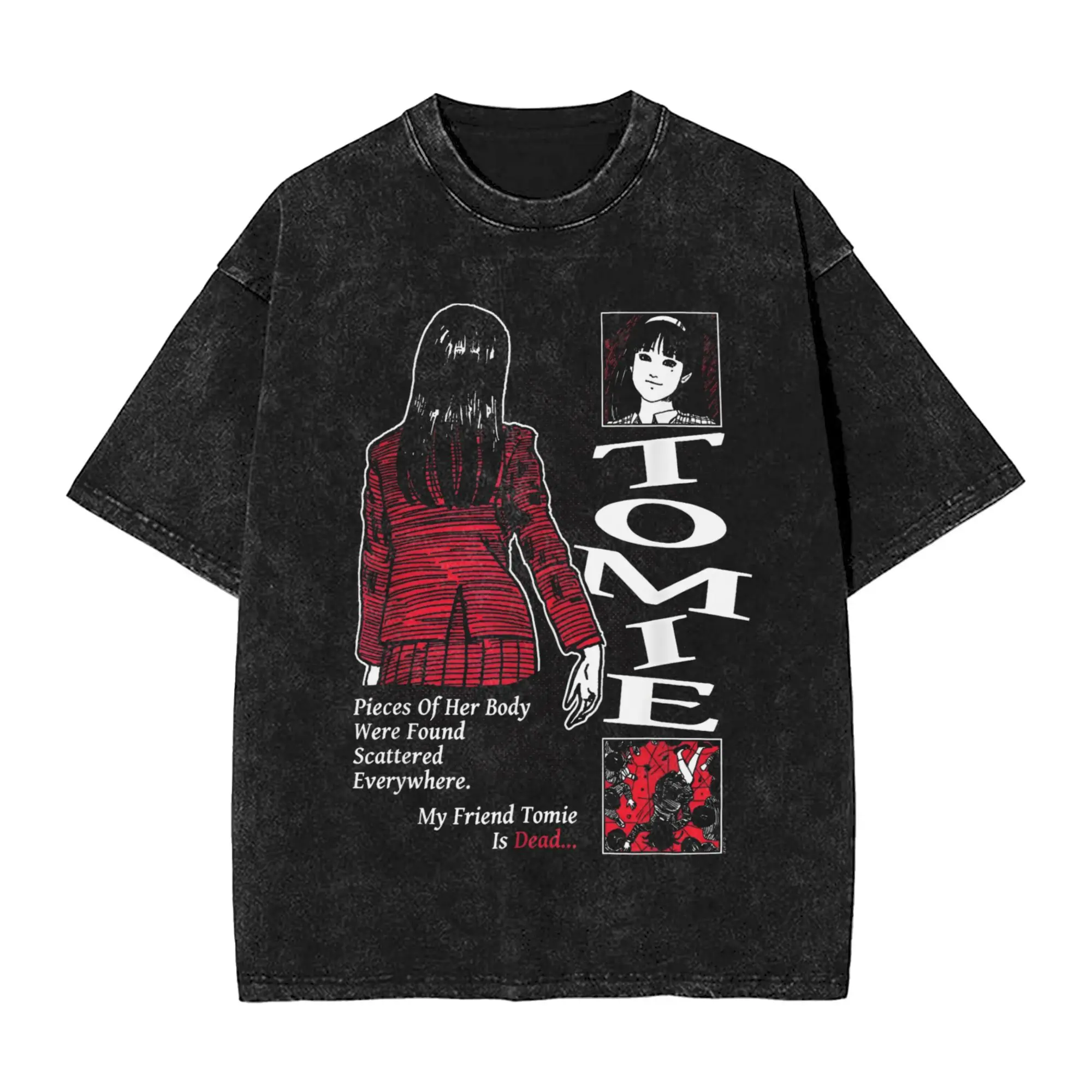 Junji Ito My Friend Tomie Washed футболка ужасов аниме Япония мужская уличная одежда хлопковые футболки летние футболки с круглым вырезом топы большого размера
Junji Ito My Friend Tomie Washed футболка ужасов аниме Япония мужская уличная одежда хлопковые футболки летние футболки с круглым вырезом топы большого размера