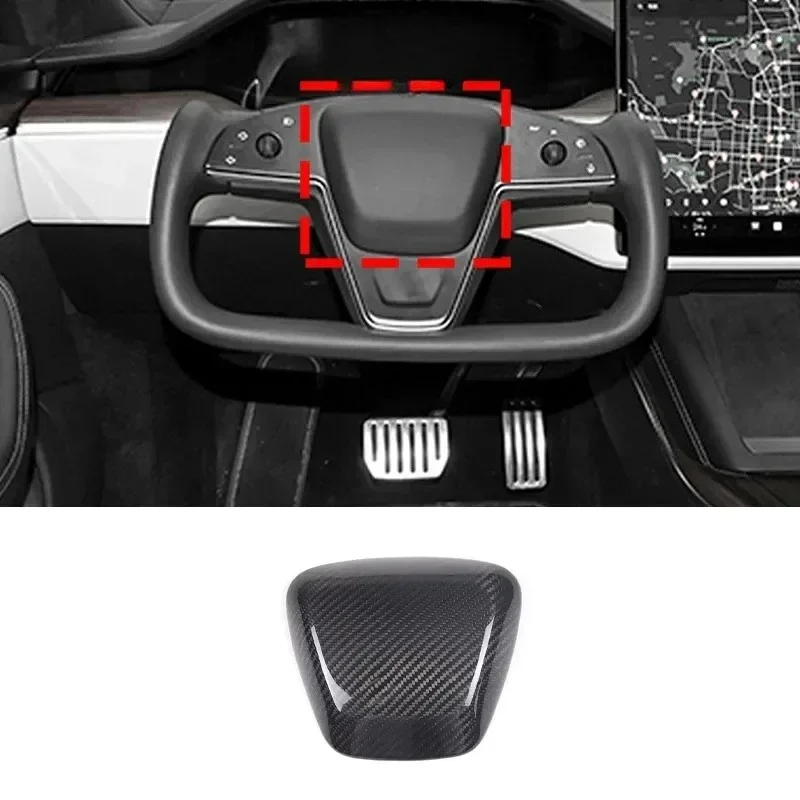 For Tesla Model S Real Dry Carbon Fiber Steering Wheel Logo Cover panel Interior Decoration Modification 2023 Accessories
For Tesla Model S Real Dry Carbon Fiber Steering Wheel Logo Cover panel Interior Decoration Modification 2023 Accessories