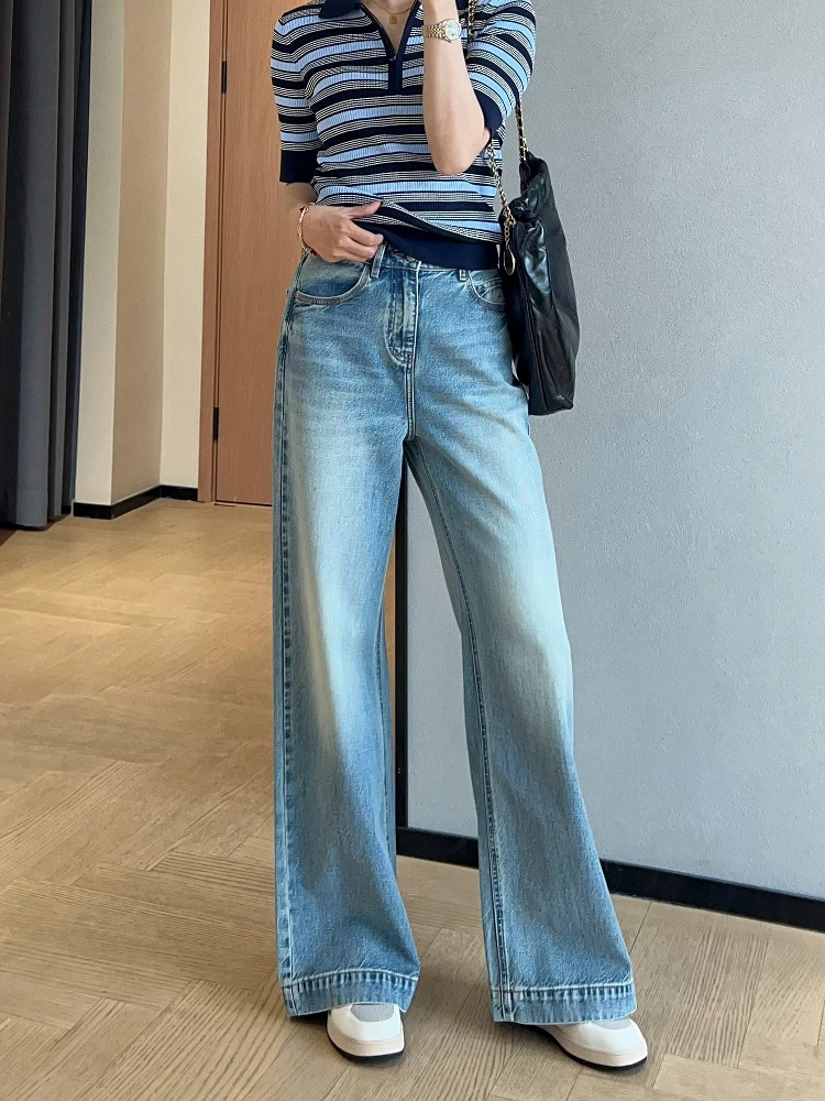 Женские джинсы WTHEONE с высокой талией, широкими штанинами и расклешенным низом, весна-лето, тонкие, мягкие, дышащие, из лиоцелла, Hanmeng, с эффектом похудения
Женские джинсы WTHEONE с высокой талией, широкими штанинами и расклешенным низом, весна-лето, тонкие, мягкие, дышащие, из лиоцелла, Hanmeng, с эффектом похудения