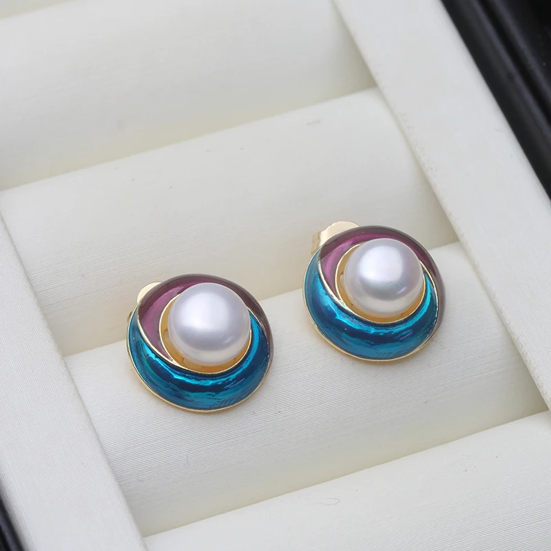 Real Cultured Freshwater Pearl Earrings For Women,925 Silver Pearl Stud Earring Mother Wife Anniversary Party Gift White Black
Real Cultured Freshwater Pearl Earrings For Women,925 Silver Pearl Stud Earring Mother Wife Anniversary Party Gift White Black