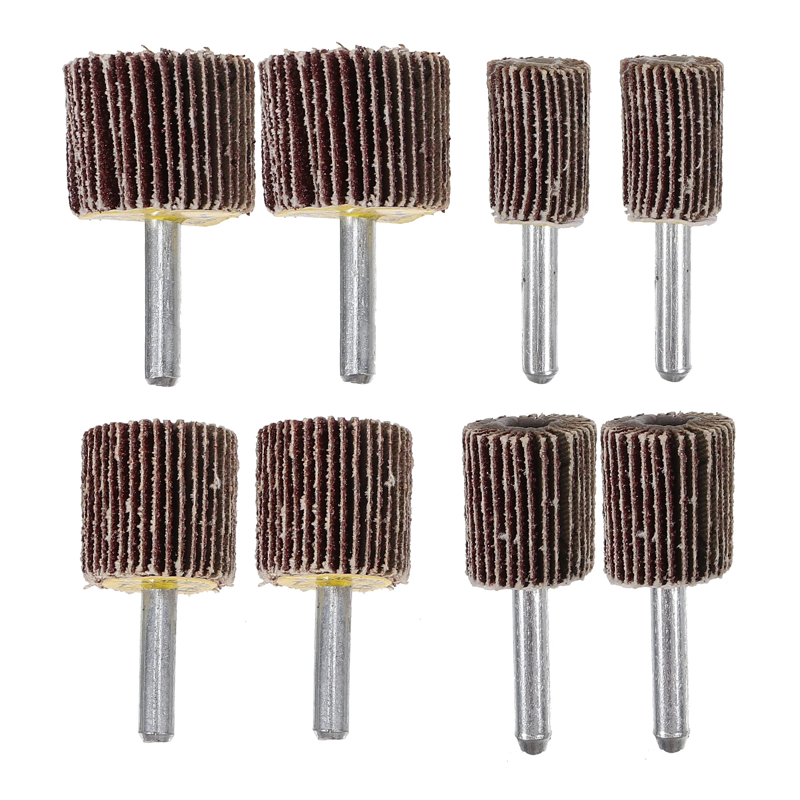 8pcs Flap Wheels 16x25x6mm 20x25x6mm 25x25x6mm 30x25x6mm 80# Grit Grinding Heads Rotary Tool Accessories for Plastic
8pcs Flap Wheels 16x25x6mm 20x25x6mm 25x25x6mm 30x25x6mm 80# Grit Grinding Heads Rotary Tool Accessories for Plastic