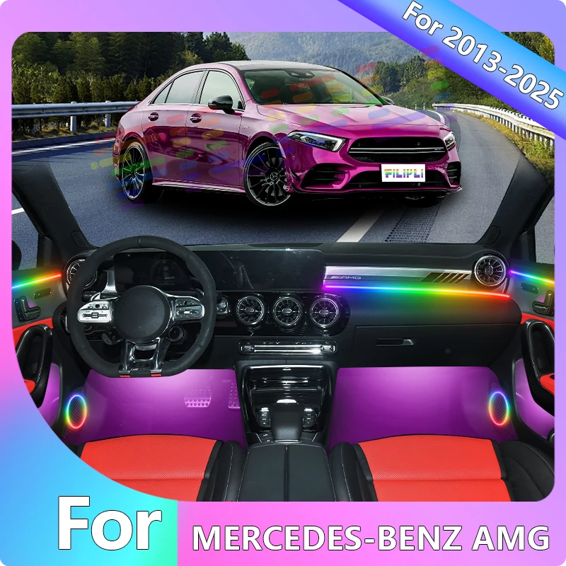 FILIPLI For The MERCEDES-BENZ AMG For 2018 Music Sync Rhythm Light Vibrant 64 RGB Atmosphere Ambient Lamp With Bluetooth Control
FILIPLI For The MERCEDES-BENZ AMG For 2018 Music Sync Rhythm Light Vibrant 64 RGB Atmosphere Ambient Lamp With Bluetooth Control