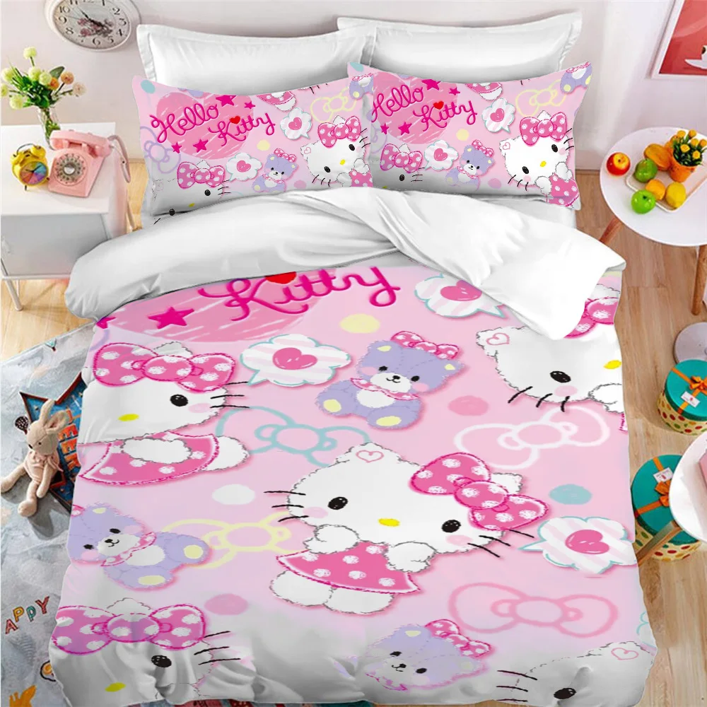 Hello K-Kitty Full Set Bed Linen Sets Duvet Cover Queen Twin Size Bedding Christmas Decorations Duvets Comforter Sheets Double
Hello K-Kitty Full Set Bed Linen Sets Duvet Cover Queen Twin Size Bedding Christmas Decorations Duvets Comforter Sheets Double