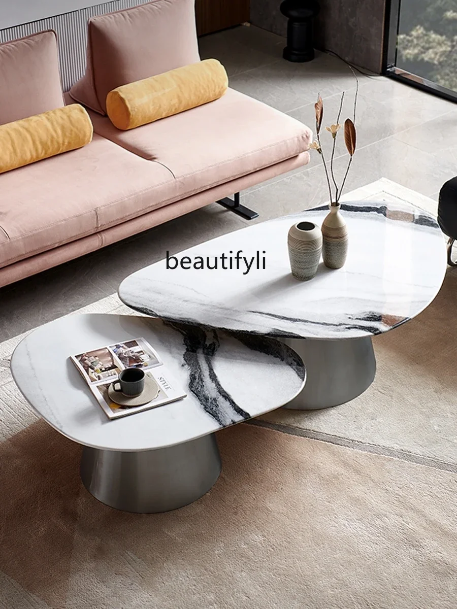 zzItalian Minimalist Marble Shaped Coffee Table Light Luxury Living Room Size Combination Panda White Rock Plate Tea Table
zzItalian Minimalist Marble Shaped Coffee Table Light Luxury Living Room Size Combination Panda White Rock Plate Tea Table