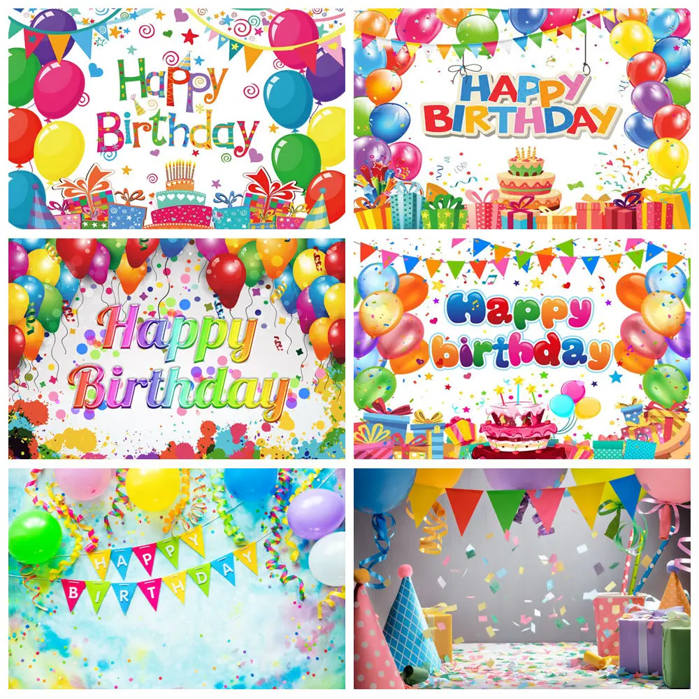 Happy Birthday Backdrop Girls Boys Baby Birthday Party Balloons Flag Gift Cake Table Decor Photography Background Photo Studio
Happy Birthday Backdrop Girls Boys Baby Birthday Party Balloons Flag Gift Cake Table Decor Photography Background Photo Studio