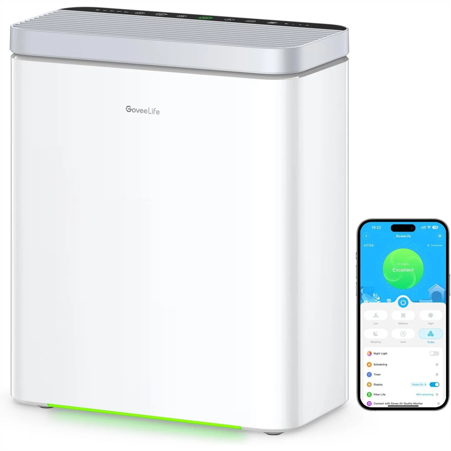 Smart Air Purifier for Large Rooms up to 1046 ft² with PM2.5 Monitor and App Control for Pet Hair and Odors
Smart Air Purifier for Large Rooms up to 1046 ft² with PM2.5 Monitor and App Control for Pet Hair and Odors